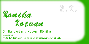 monika kotvan business card