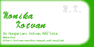 monika kotvan business card